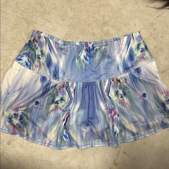 Lucky in Love Blue and Purple Athletic Skirt with Pockets - Shorts - Size Medium - Picture 1 of 4